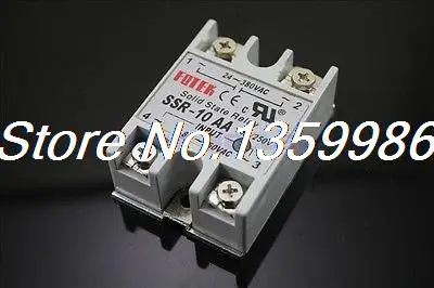 

1pcs Solid State Relay SSR-10 AA AC-AC 10A/250V 80-250VAC/24-380VAC