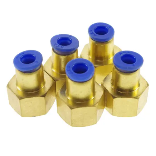 

x5 One Touch Push In Tube Straight Union Connector Female BSPT 3/8" to 6mm