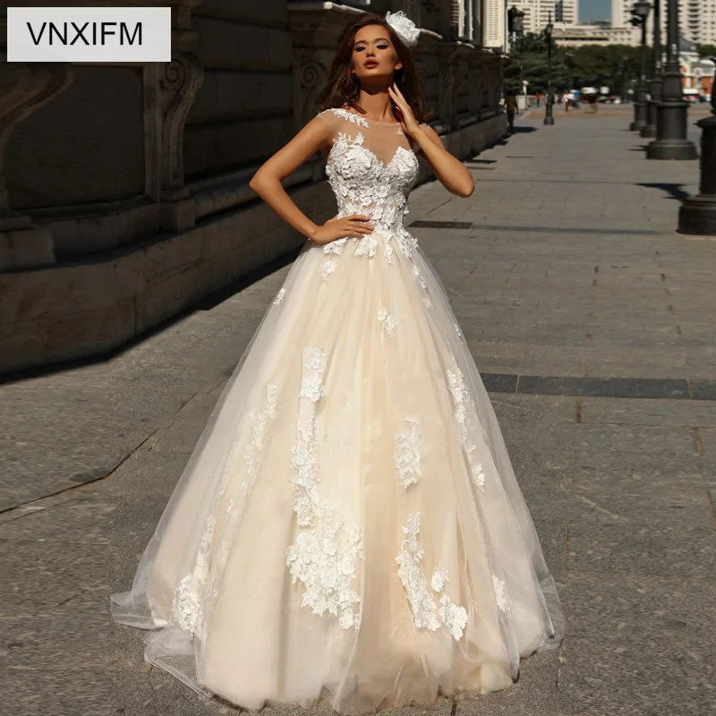 Vnxifm 2019 Vintage Wedding Dresses Princess Wedding Dress Lace
