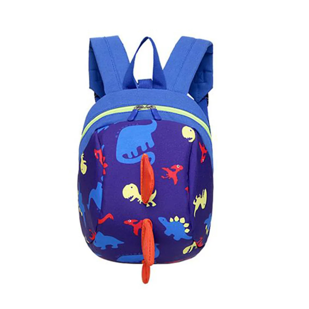 Регулируемый ремень для детей, с рисунком динозавра, с защитой от потери, для малышей, с застежкой-молнией, школьный рюкзак с сеткой, милый