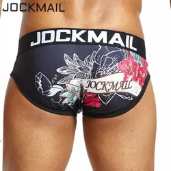 JOCKMAIL Брендовое Мужское нижнее белье трусы Череп цифровой печатных calzoncillos hombre пикантные мужские cuecas calcinha Гей Нижнее белье