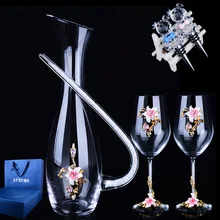 Эмалированный цвет K9 кристалл 470 мл Набор бокалов для красного вина бокал для бутылки вина стакан для новобрачных подарок костюм Стильный водка Высокая чашка виски