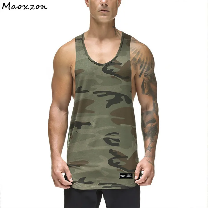 

Maoxzon Men's Casual Loose Fitness Tank Tops Camouflage Summer Quick-drying Sleeveless Active Muscle Gymnasium Vests Undershirt