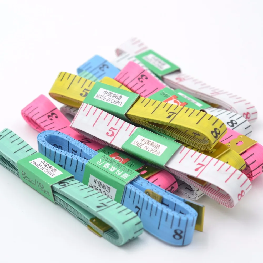 12 Pieces Multicolor Sewing Fabric Measuring Tape Soft Tailor Measuring