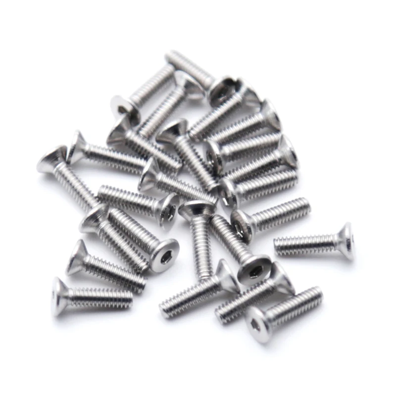 250pc/set Assortment Kit Set A2 Stainless Steel Hex Socket Screw Bolt Nut M2 Cap/Button/Flat Head Assortment Kit