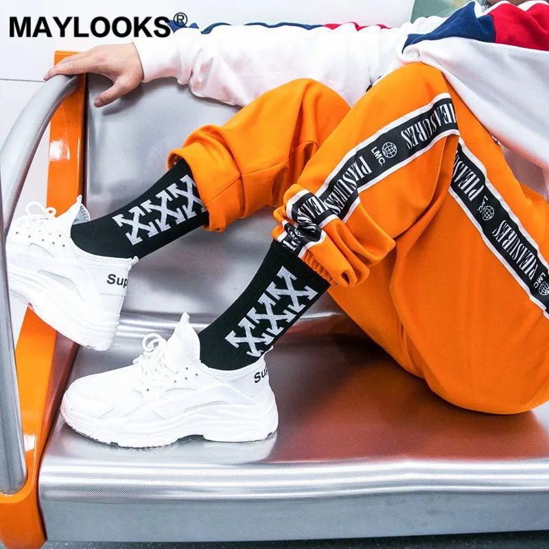 Maylooks/хлопковые мужские носки в стиле хип хоп для любителей уличного