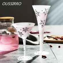Шампанское флейты серийный бессвинцовый Кристалл снег стекло Европа ручной рисунок окрашенный бокал для красного вина чаша для коктейля любовник хорошие подарки