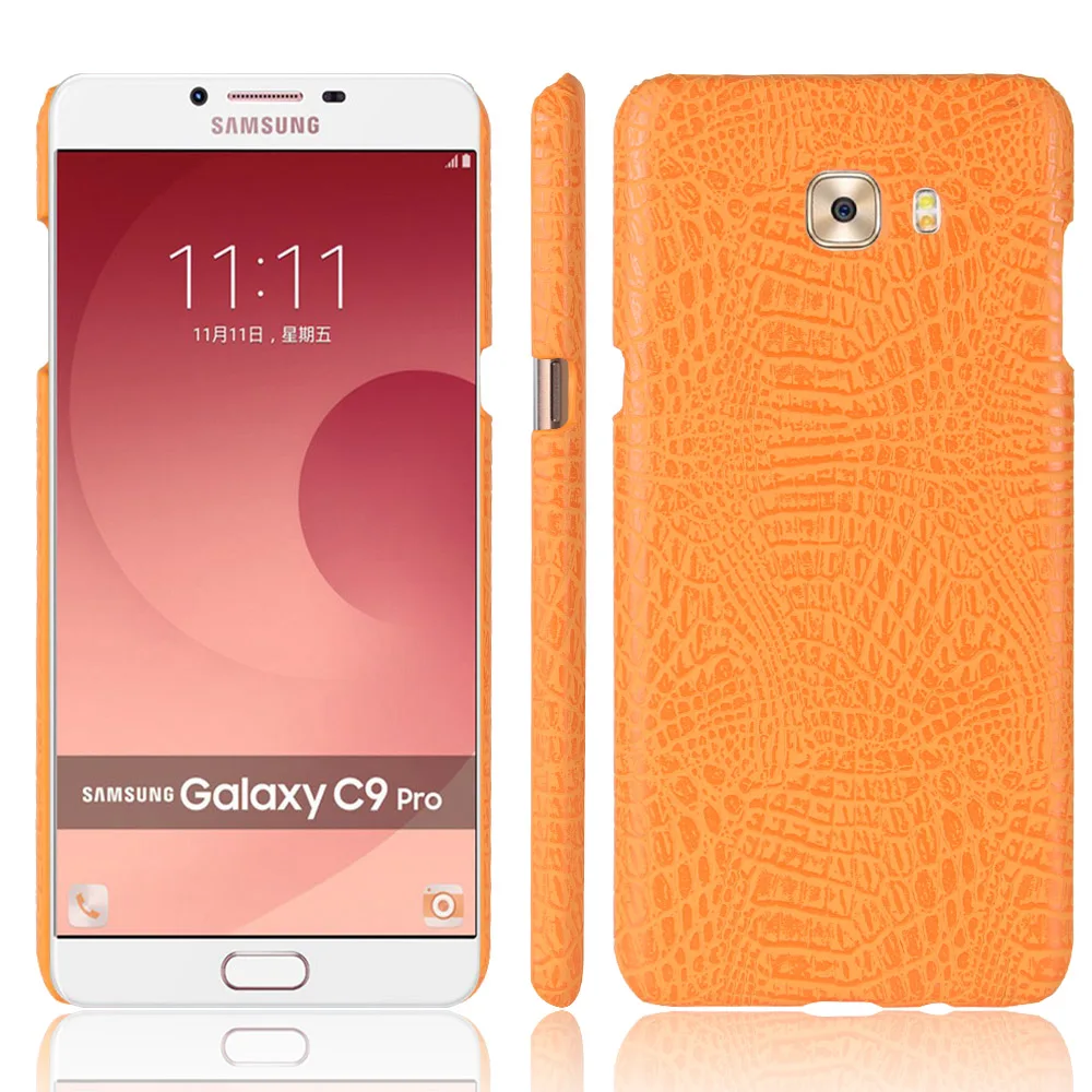 Роскошный кожаный чехол из крокодиловой кожи для Samsung Galaxy C9 Pro с узором