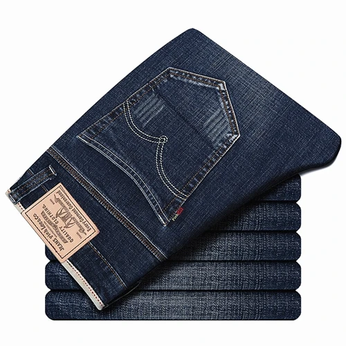 Мужские осенние модные узкие джинсы Мужская брендовая Дизайнерская одежда синие джинсовые штаны повседневные Прямые брюки больших размеров 28-40 - Цвет: Jeans01