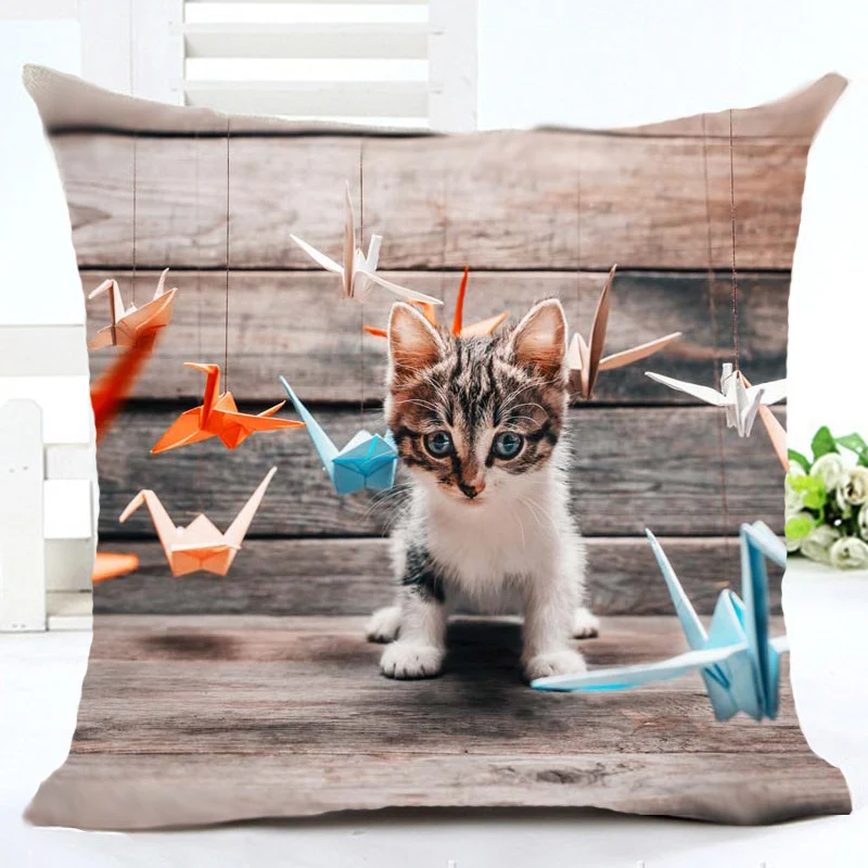 ورقة رافعة القط كيس وسادة غطاء الوسادة ساحة المخدة ل كنبة مكتب ديكور المنزل
