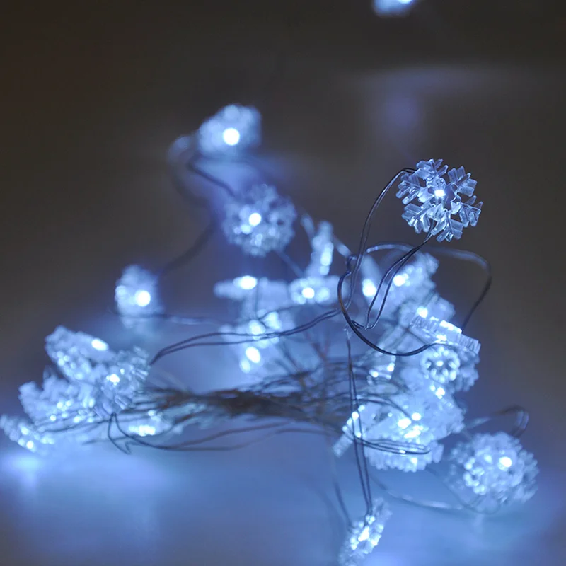 

4M USB Outdoor LED Copper Lights String Snowflake Christmas Festival Wedding Party Garland Decor KH889