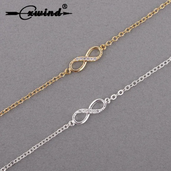 

Cxwind Hot Lucky 8 Bracelet CZ Infinity Cross Bracelets for Women Men Friendship Bracelets Jewelry pulseras mujer