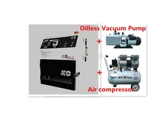 OCA Vacuum Laminating Machine +Air compressor +Oilless vacuum pump for LCD Display Screen of phone Repair /Refurbish Freeship