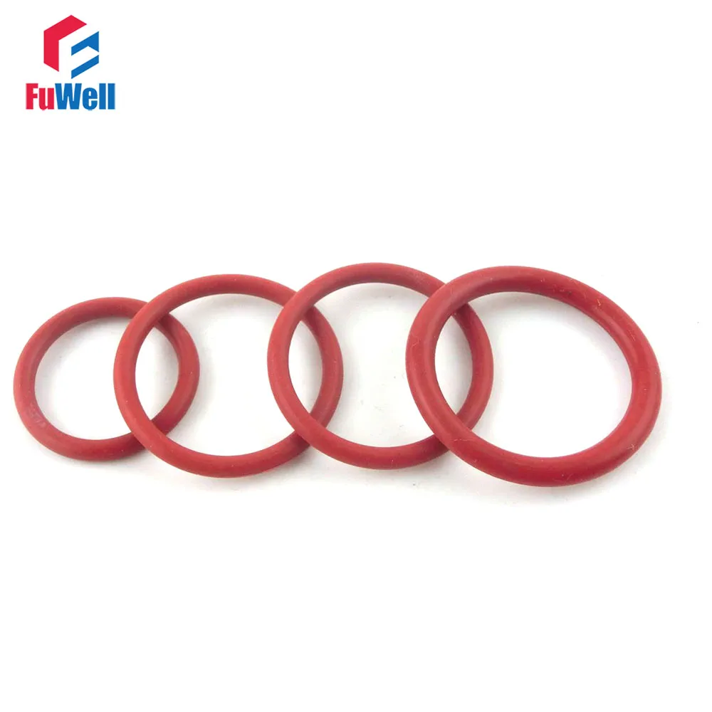 

20pcs Red Silicon Rubber O Ring Seals 4mm Thickness 60/62/65/68/70/72/75/80/82/85mm OD O-ring Gaskets Washers