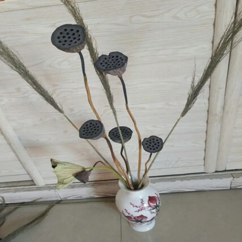 Натуральные Сушеные коричневые цветы лотоса, консервированные мини-цветы для украшения дома, аксессуары для рукоделия, 1 шт