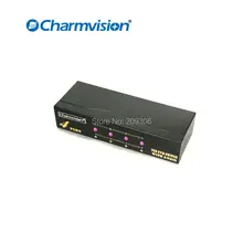 Discount 12% off VK401A CHARMVISION 4 into 1 desktop automatically detects KVM audio Switcher Hot-key USB keyboard mouse Switchs