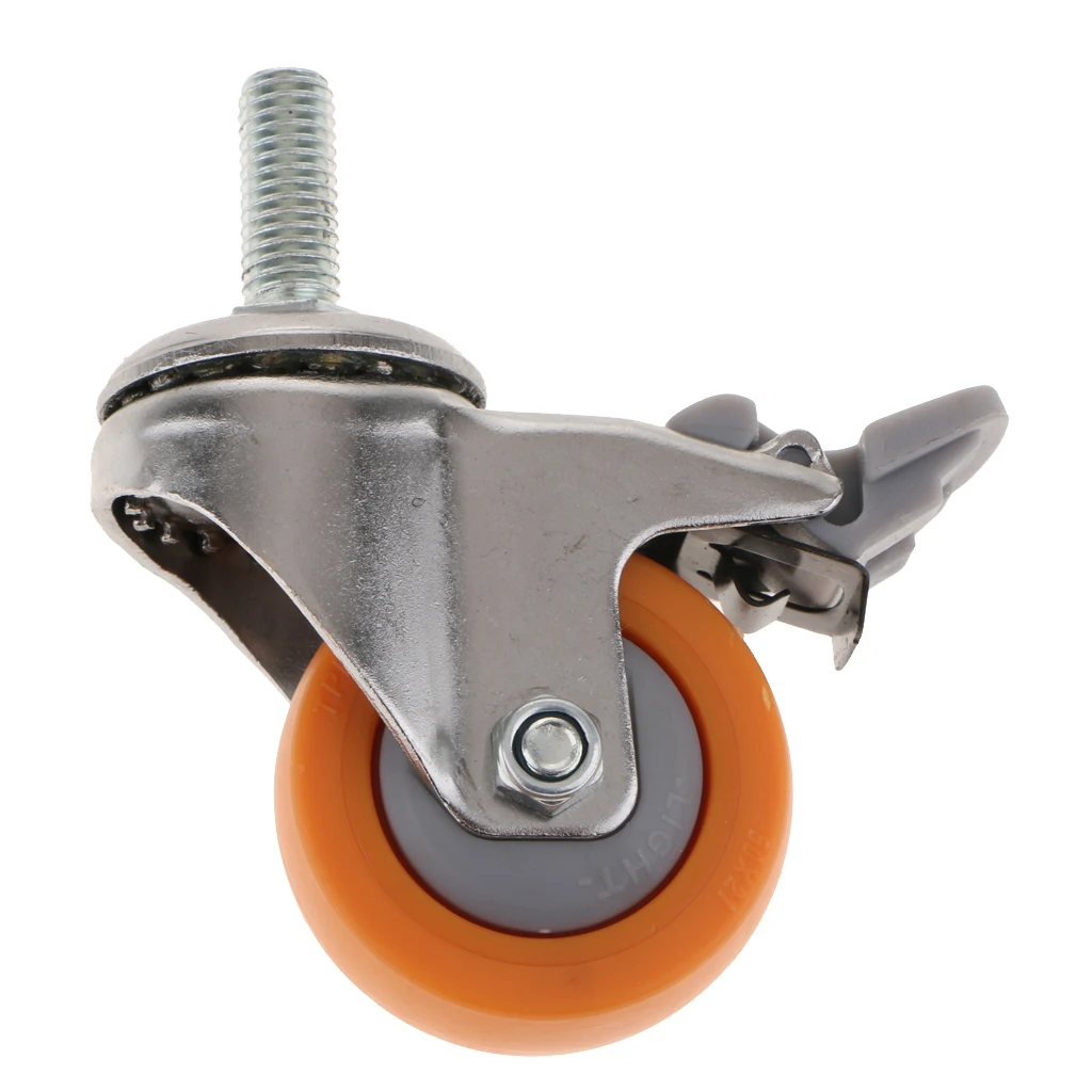 2in 720 Degree Industrial Swivel Caster Wheels Bearing Capacity Heavy Duty