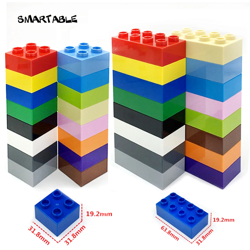 Smartable большие кирпичи 2x2 2x4 детали DIY строительные блоки Совместимые с любыми