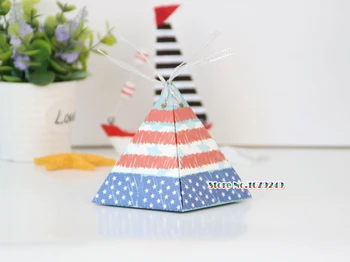 

9*9*9.8cm Tower type candy paper box with ribbon. Chocolate candy box,Baby Shower Wedding Supplies 200pcs/lot