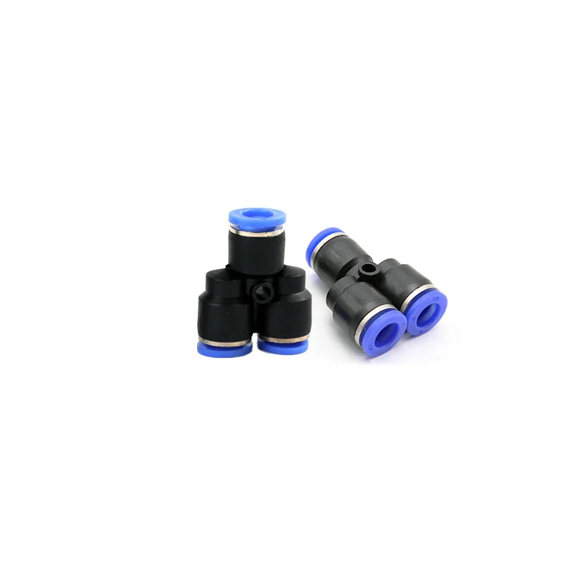 

PY-08 3 Way Port Y Shape Hose Tube Push in Gas Plastic Pipe Fitting Connectors Quick Fittings Air Pneumatic 8mm OD