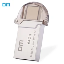 DM PD019 Type-C OTG USB 3.0 Flash Drive 32 GB 64 GB 16 GB Pen Drive Smart Téléphone Mémoire Mini USB Bâton Type-C 3.1 Double Double Prise