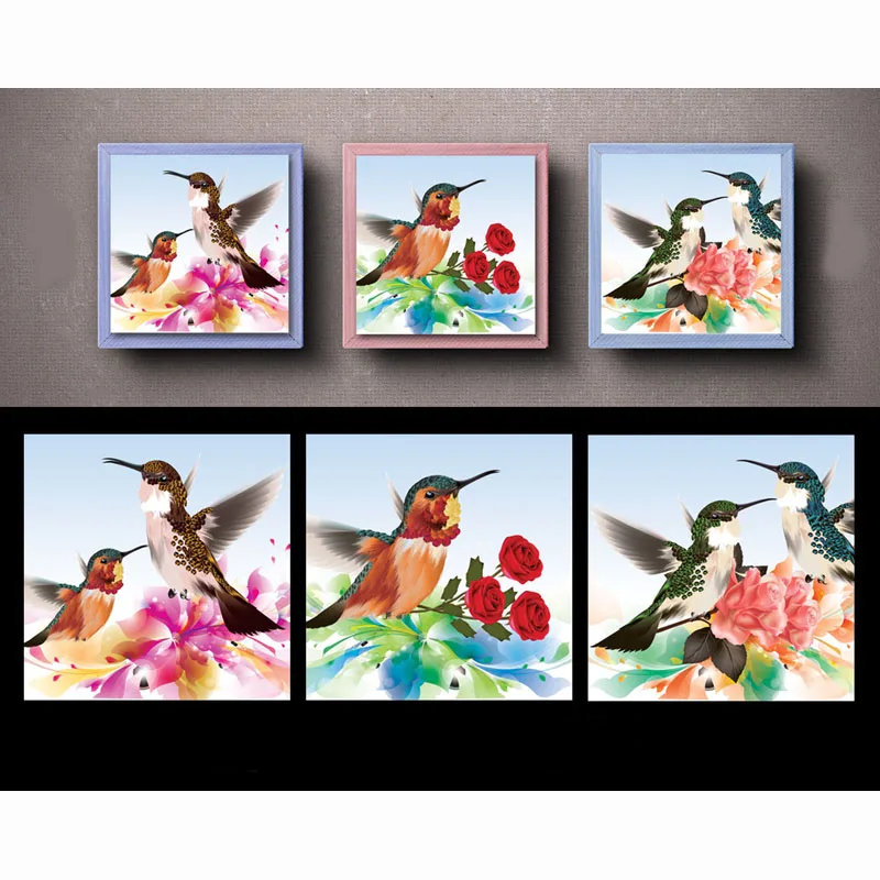 

Ferr shipping DIY 5D Diamond Mosaic square diamond Painting Cross Stitch Kits Diamonds Embroidery Home Decoration Animals Birds