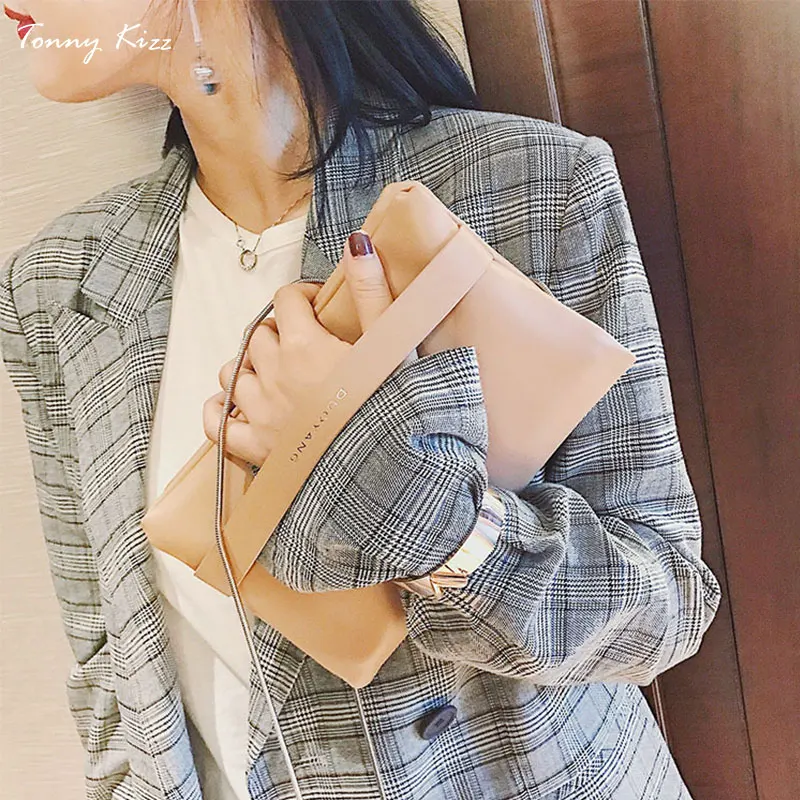 طوني Kizz حقيبة يد فاخرة حقائب النساء مصمم مخلب 2019 جلد النساء مساء حقيبة مخلب المغلف رسول crossbody أكياس