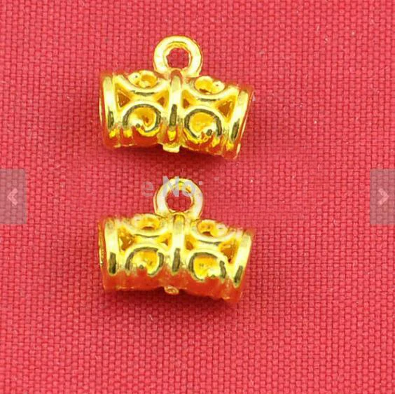 Newes-Bail-Beads-10pcs-Gold-Plated-Spacer-Bail-Charm-Pendants-9x12mm-Fashion-DIY-Accessory-Jewelry-Making