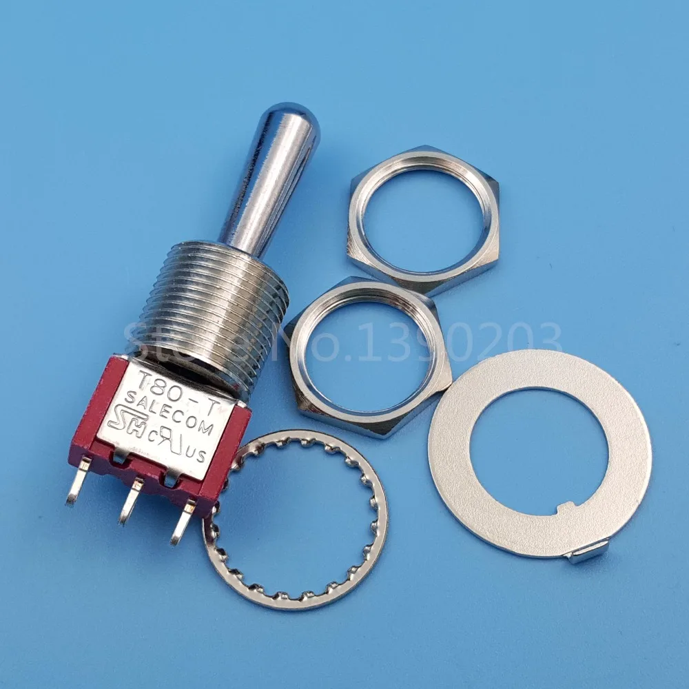 5Pcs SH T8014-Z1 12mm 3Pin ON-OFF-ON Maintained Large Handle Mini Toggle Switch 5Pcs SH T8014-Z1 12mm 3Pin ON-OFF-ON Maintained Large Handle Mini Toggle Switch
