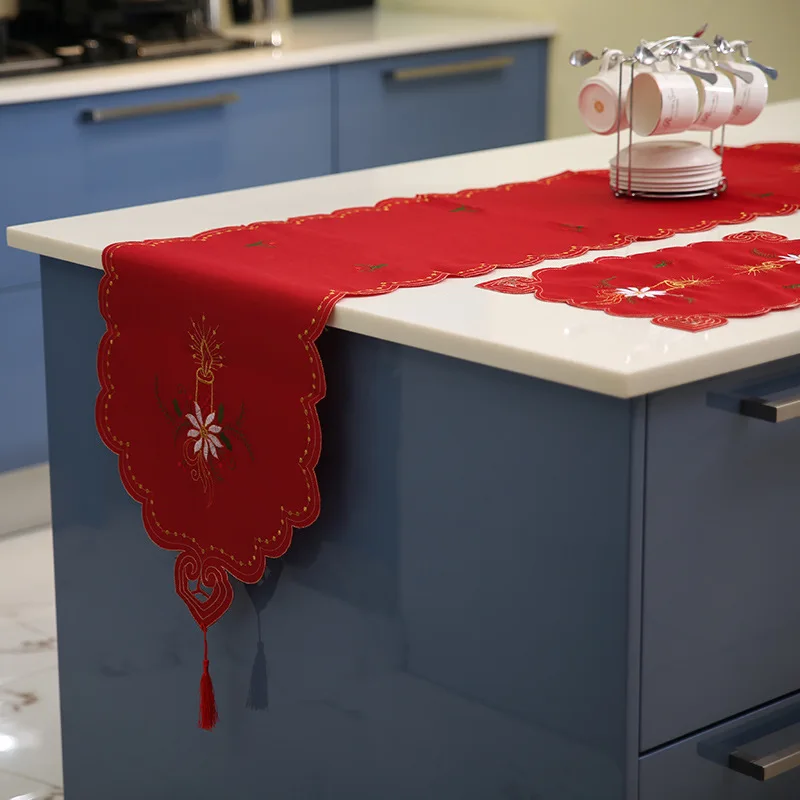 8 шт. Navidad Настольный Коврик Runner Санта Колокольчик в виде Санта-Клауса столы