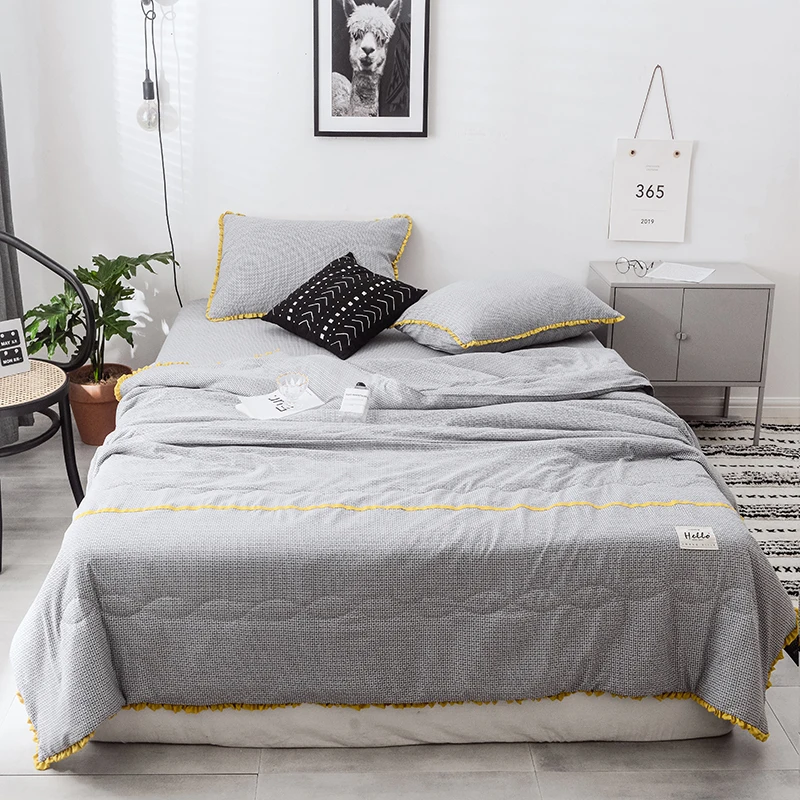 Простые роскошные летние стеганые одеяло Кондиционер Одеяла наволочка один двойной queen king Размеры кровать одеяло# s