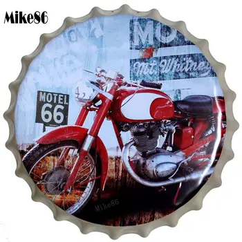 

[ Mike86 ] MOTRL 66 Bottle Cap Iron Painting Vintage tin sign Pub Room Gift Party Hotel Home Party Decoration 40 CM BG-54