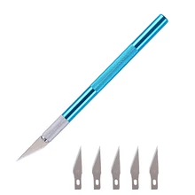 Herramientas de carpintero de bisturí de Cuchilla de talla de madera, 6 cuchillas, pluma de grabado, cuchillo, modelo de comida de fruta, escultura artesanal