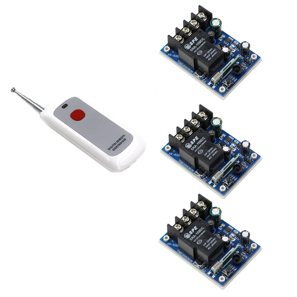 DC 12V 24V 36V 48V Wireless RF Remote Control Switch 30A Relay