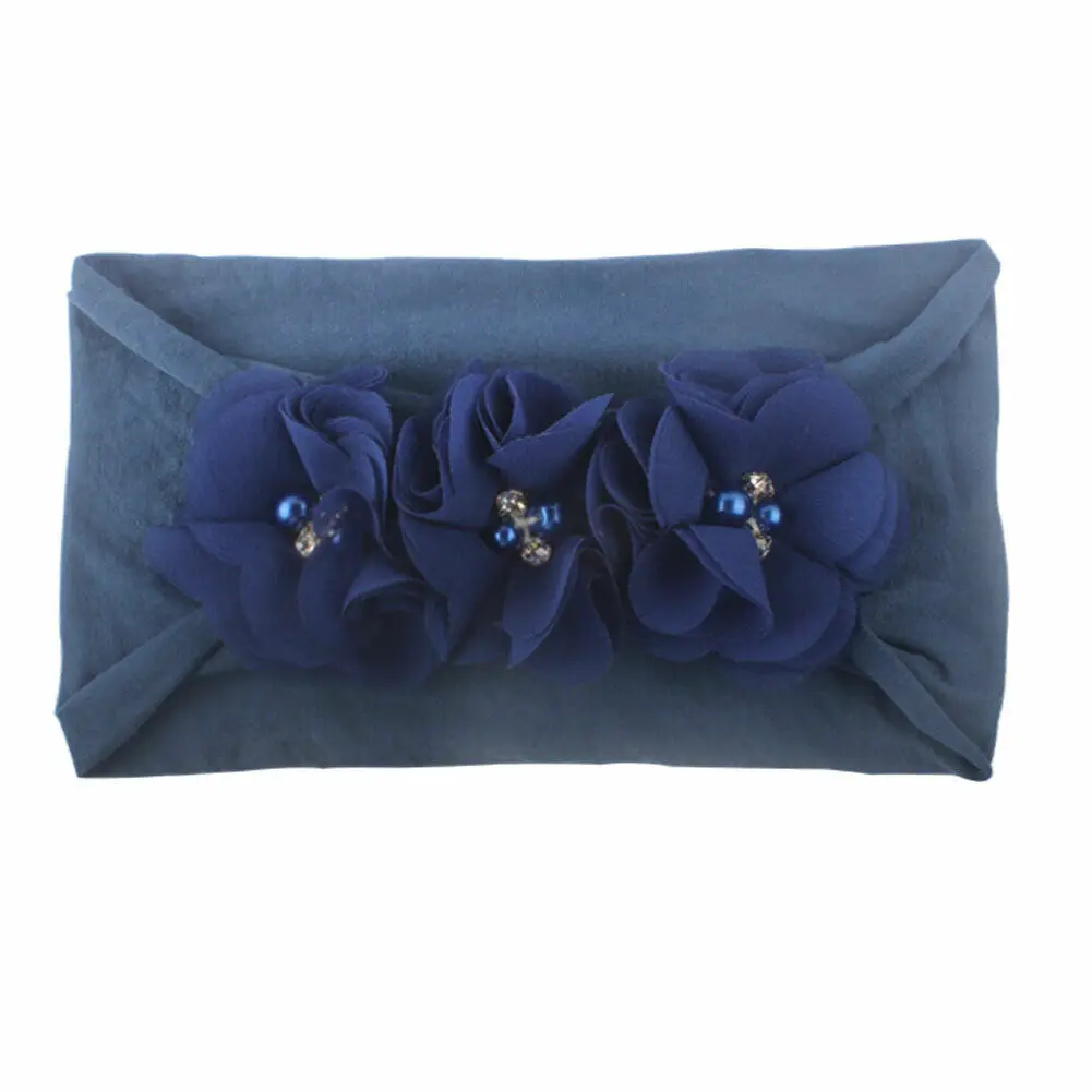 

Baby Cotton Big Bow Flower Headband Infant Newborn Girl Toddler Hair Accessory Blue White Gray Pink