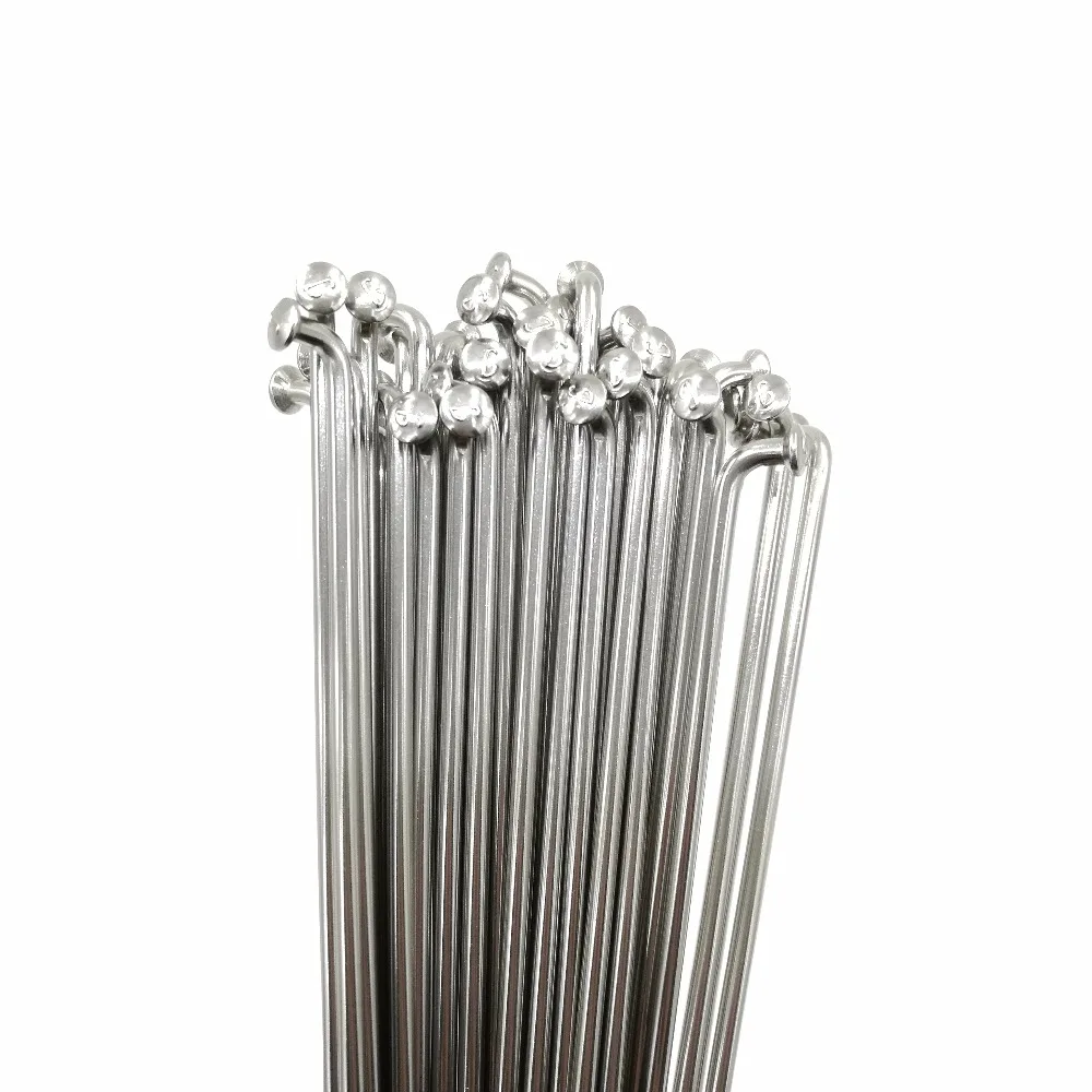 JQORG Electric Bicycle Spokes 304 Stainless Steel 12G Spokes Diameter 2.6 mm Electric Bike J-BEND Length 55mm-112mm Range