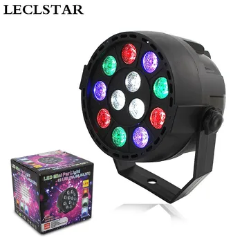 

Mini Sound Activate DMX Control 12LEDs 36W RGBW Color Mixing Par Spot Light Disco Party Music Show Projector Lighting Effect