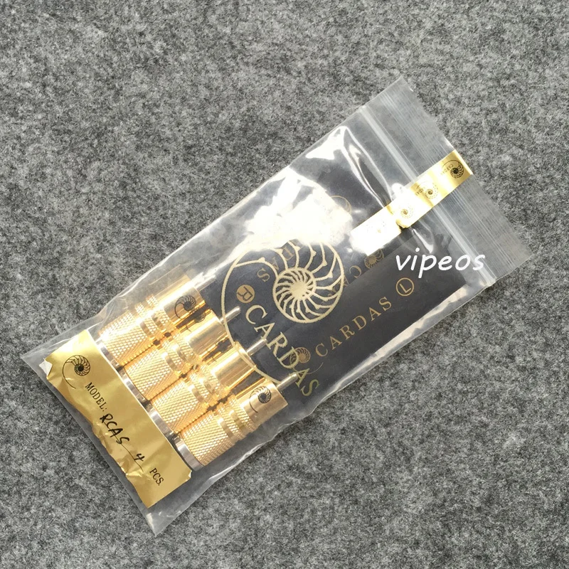 

4pcs/lot Cardas SRCA Gold Male RCA connector rca plugs Audio Cable Connector