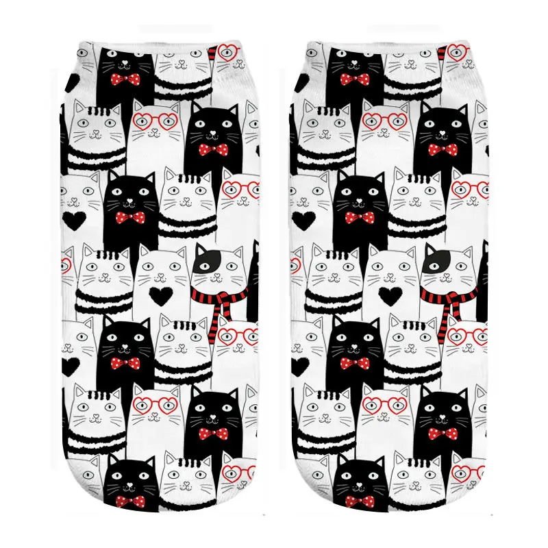

RUNNING CHICK cats cartoon 3d digital printing socks new wholesales and dropshipping