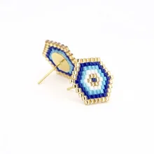 Go2boho серьги-гвоздики, серьги Perles Miyuki Delica, серьги сглаза,, Женские Ювелирные изделия, Инста, модные, ручной работы, бусы, подарки