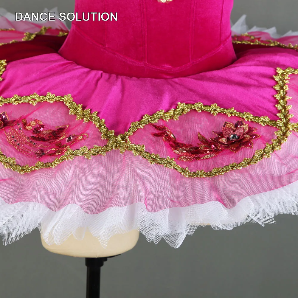 Розовый Красный Фиолетовый камзол с жесткой тюлевой юбкой предварительно Профессиональный балетная пачка детское и взрослое танцевальное платье балерина костюм BLL130