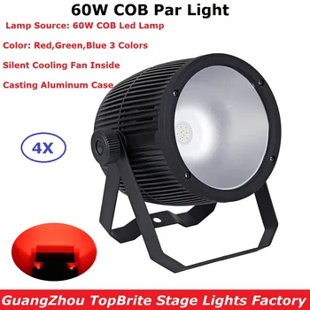 

4XLot Fast Shipping 60W LED COB Par Light RGB Full Color Studio Theater Washer Projector DMX Control Led Stage Lights