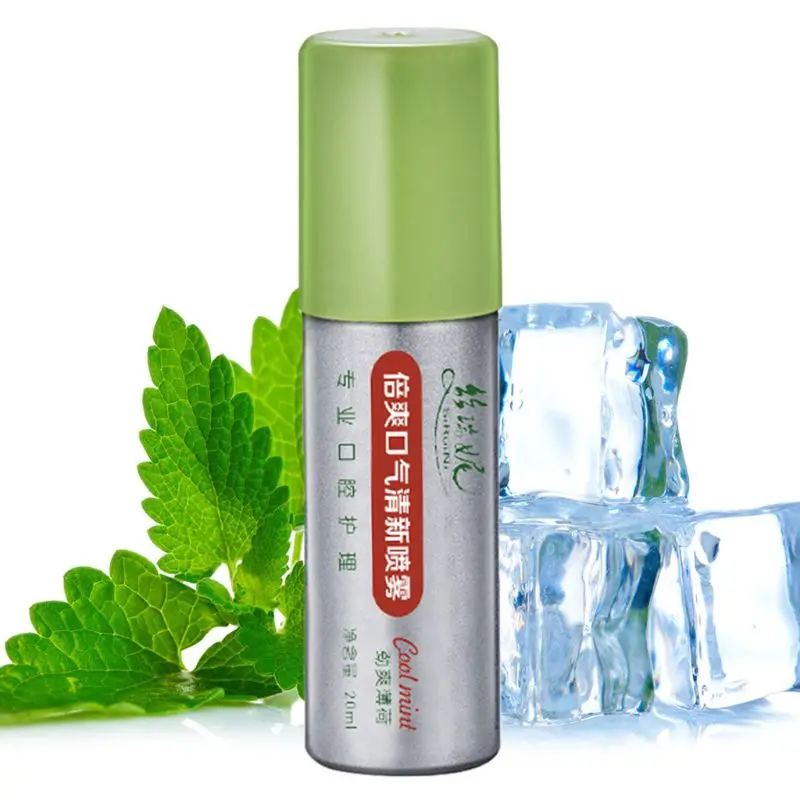 

20ml Breath Freshener Oral Spray Mint Bad Odor Halitosis Treatment Clean Mouth Oral Hygiene Teeth Whitening New