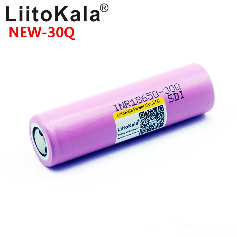 LiitoKala для 30Q бренд для samsung 18650 3000 мАч литиевая батарея inr18650 аккумуляторная батарея