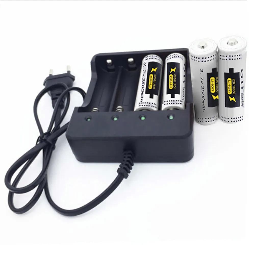 Universal 4 Slot US Plug Battery Batteries Charger for 3.7V 4x18650 Rechargeable