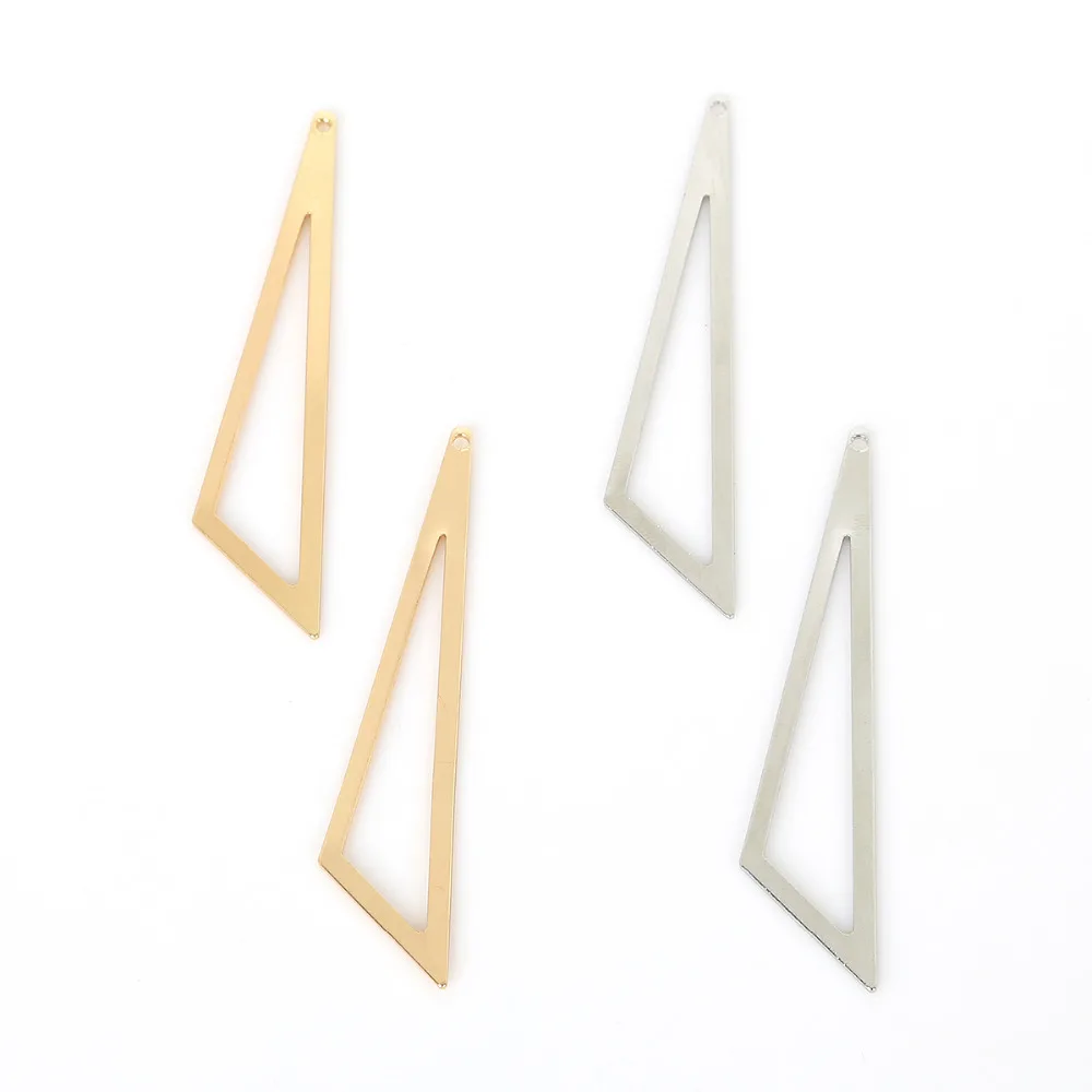 

New Styl Jewelry Findings Copper Long Trigon Charm Pendant KC Gold DIY Earring Jewelry Making Fashion Jewelry Findings