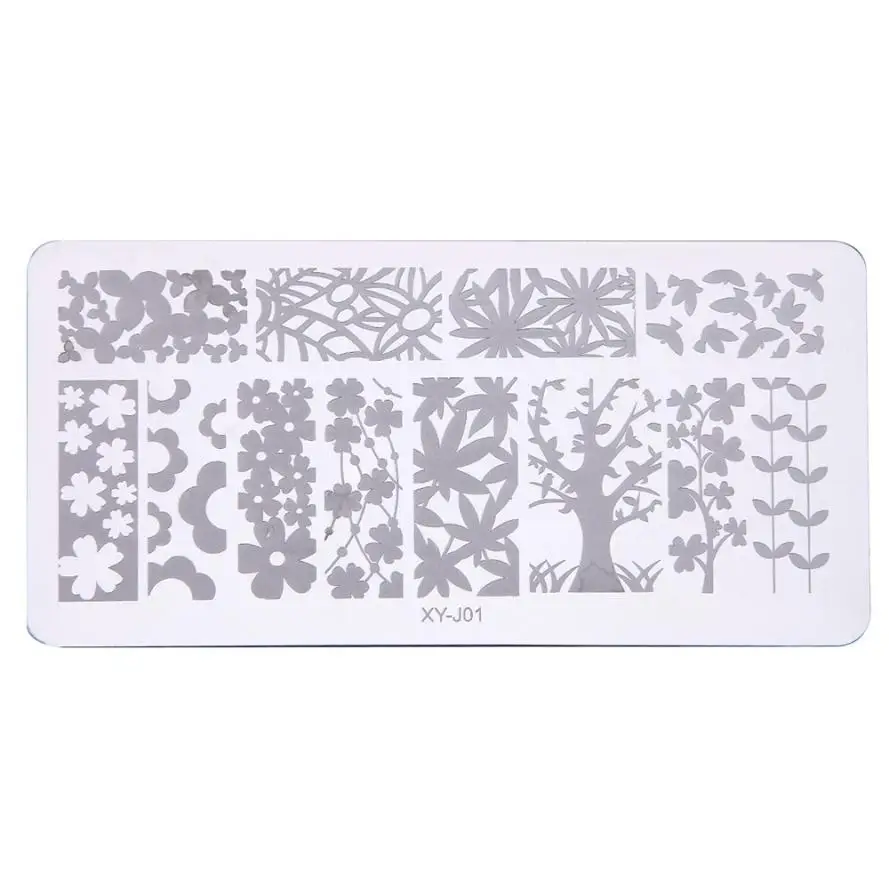

2017 Hot Nail Art Stamping Image Plates Round Square Design DIY Polish Printing Stamp Template Manicure Stencil X7265Down