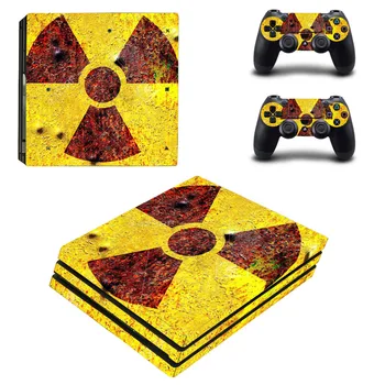 

Radiation Precaution Sign PS4 pro Skin Sticker For Sony Playstation 4 Promotion Console & 2Pcs Controller Protection Film