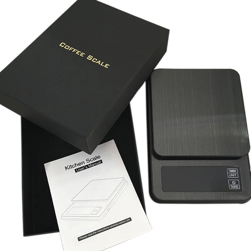 5 кг* 0,1 г ЖК-дисплей электронный Кофе весы 5000g/0,1g черный большой цифровой Кухня выпечки весы USB капельного Вес баланс таймера 3 кг 0,1 г