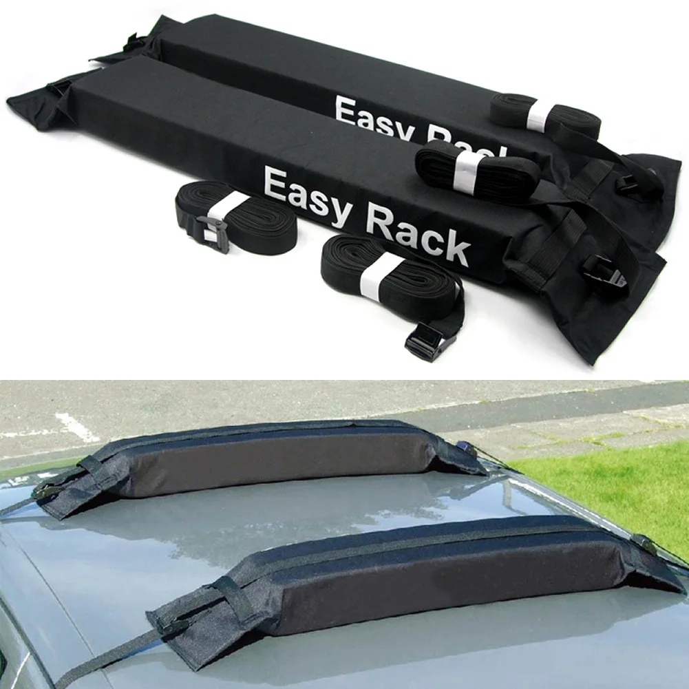 

Universal Auto Soft Car Roof Rack Outdoor Rooftop Luggage Carrier Load 60kg Baggage Easy Fit Removable Styling